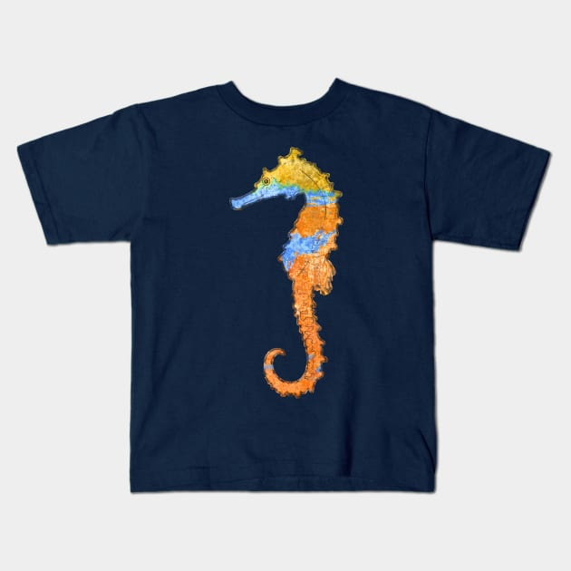 Seahorse Kids T-Shirt by evisionarts